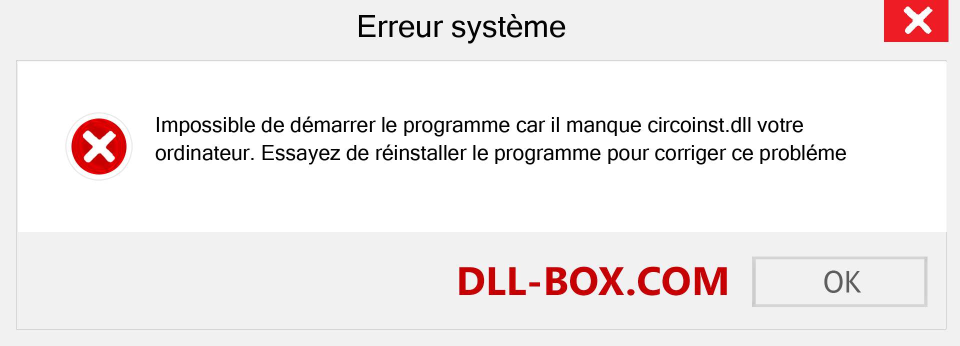 Le fichier circoinst.dll est manquant ?. Télécharger pour Windows 7, 8, 10 - Correction de l'erreur manquante circoinst dll sur Windows, photos, images